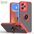 Lenuo For Redmi 12 Note 12 4G Back Cover Anti-fall Fashion Protective Casing Multifunction Car Magnetic Shockproof With Ring Stand Phone Case. 