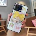cute Skin feel silicone Phone Case For ZTE Blade V50 Vita Rotatable stand Dirt-resistant Cartoon phone lens protection. 