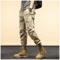 Summer Overalls Men's American Retro Trendy Jogger Pants Men's Welding Wear-Resistant Anti-Scald Loose Casual Pants1/2. 