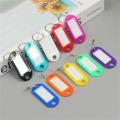 10pcs/Set Classic Tags Labels Key Chains Reusable Plastic Baggage Luggage Tags With Split Ring Label Window For Diy Name Number. 