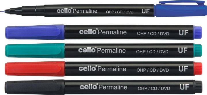 10/5/2/1Pcs%20Cello%20Permanent%20CD%20Marker%20OHP/CD/DVD%20Waterproof%20(Red/Black/Blue)%20-%20Image%203