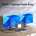 Vention USB A Type C to Dual HDMI MST Adapter 4K 60Hz applicable to MacOS Windows for PC Laptop Tablet Phone Monitor TV Projector Multiple Display USB C Hub. 