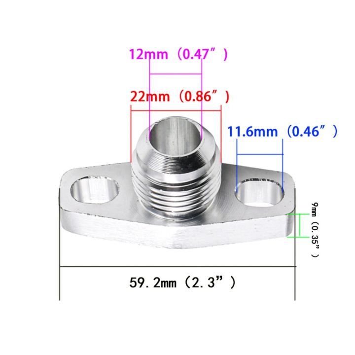 T3 Oil Feed AN10 Turbo Oil Return Drain Flange Adapter Kits For Garrett Gt28 Gt30 Gt35 T25 M 1093105