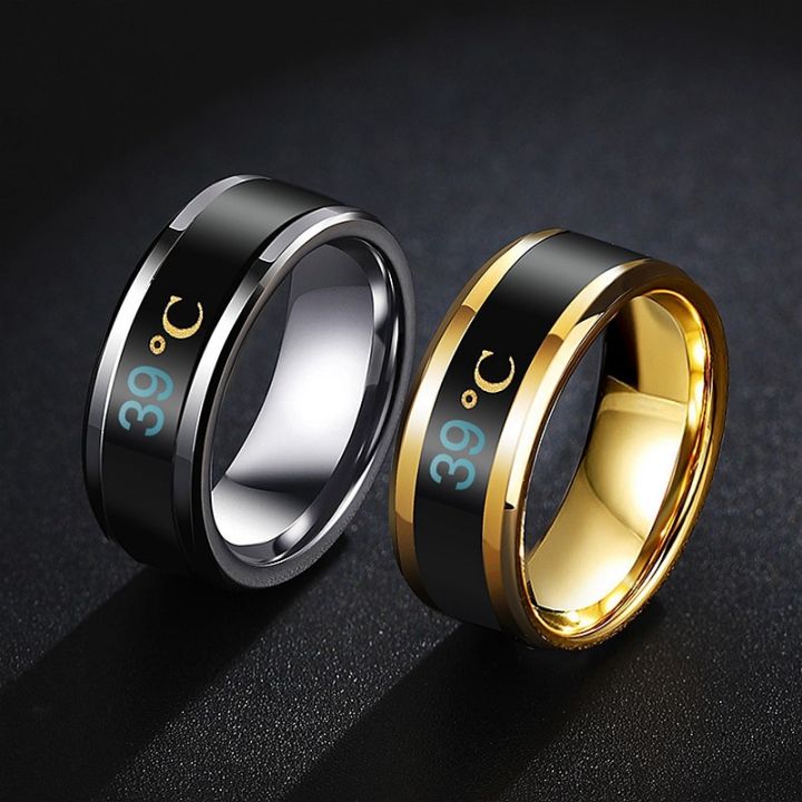 2020 New Temperature Ring Fashion Smart Stainless Steel Classic Wedding Couple Modern For Women Men Waterproof Rings Jewelry