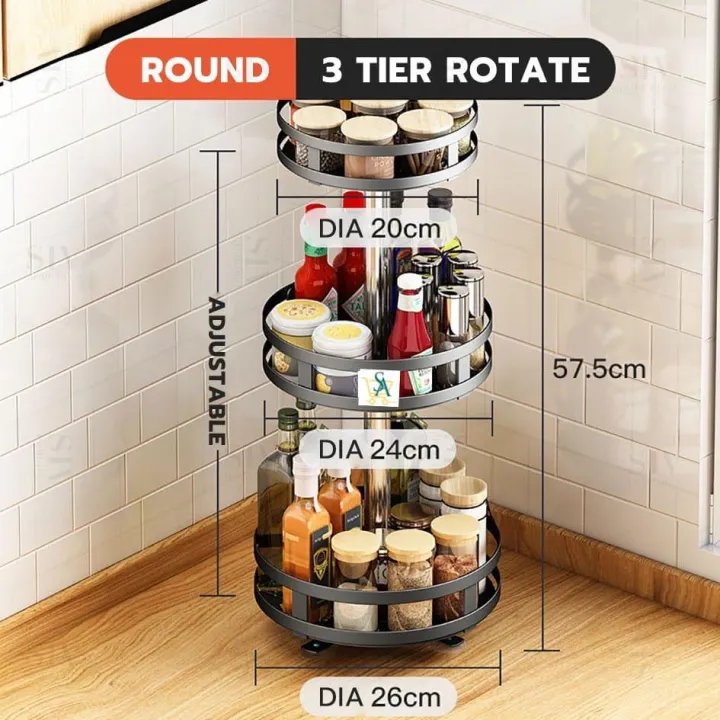 3 Tier Rotating Rack