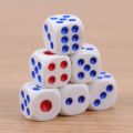 1PCS Dices 12mm Plastic White Gaming Dice Standard Six Sided Decider Birthday Parties Board Game Leisure and entertainment. 