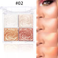 【HOT】 Four-Color Highlighter Contour Palette Illuminator Makeup 3D Bronzer Matte Contour Powder Rose Blush Highgloss Palette Cosmetics. 