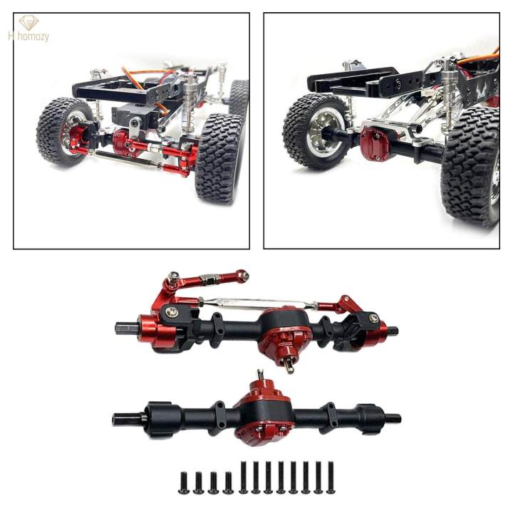 Diy Rear Axle Assembly Set 1/12 Front and Rear Axle Set Metal Front Rear Axle Assembly Set ...