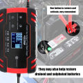 KOGEEK Mini Size Portable 12 V/24 V Car Cell C-harger Adapter Power Motorcycle Auto Cell C-harger with Digital Display. 