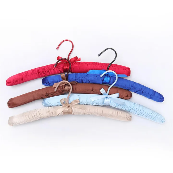 1PC%20Satin%20Padded%20Clothes%20Hanger%20Silk%20Wrapped%20Coat%20Rack%20Wrinkle%20Non-slip%20Coat%20Hanger%20Dress%20Clothes%20Sponge%20Hanger%20-%20Image%202