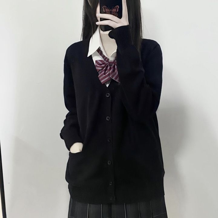 Hu%20Lina%20Original%20JK%20Uniform%20Women's%20Autumn%20and%20Winter%20Uniform%20Suit%20Bandage%20Dress%20Cardigan%20Long-Sleeved%20College%20Japanese%20for%20Schools%20Sense%20School%20Uniform%20-%20Image%205