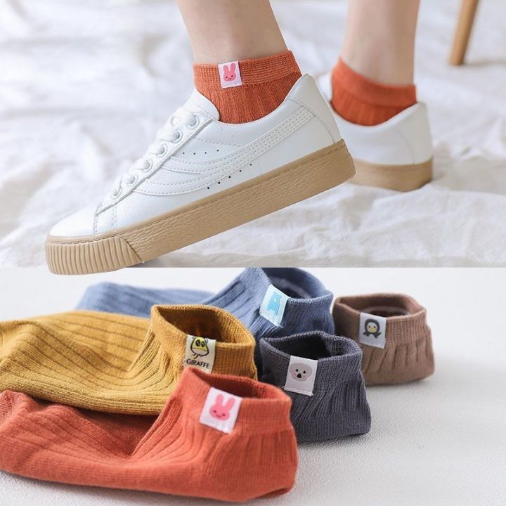 Summer Cute Women's Socks Socks 5 Double Low-Top Korean Style Yaloo / Ankle Socks Students' Socks 10 Thin [] Shallow Mouth