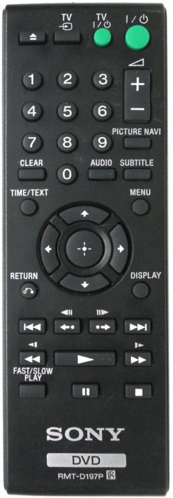Sony DVD  Remote Control RMT-D197A For DVP-SR110 DVP-SR115 DVP-SR120 DVP-SR210P DVP-SR310P DVP-SR750HP DVP-SR510H