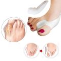 2PCS Silicone Gel Thumb Corrector Bunion Foot Toe Hallux Valgus Protector Separator Finger Straightener Adjuster Foot Care Tool. 