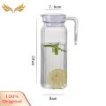 SuperRide Removable Lid Glass Jug Premium Glass Water Jug with Spill-free Spout Perfect for Coffee Milk Juice Food Grade Transparent Design 2pcs Set. 