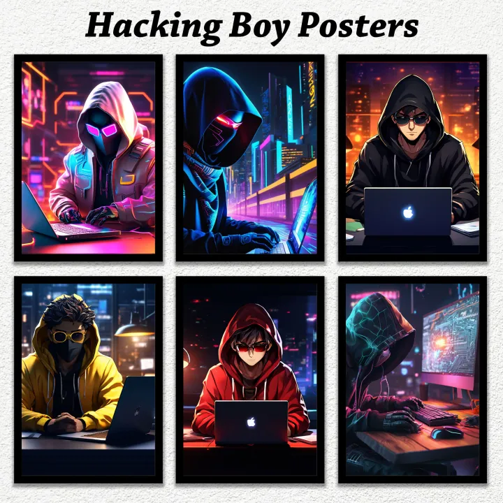 Haking%20Boy%20A4%20Sized%20Posters%20Programming%20hacking%20Glassed%20Wall%20Posters%20PVC%20Framed%20Wall%20Decors%20-%20Image%202