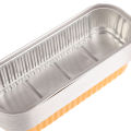 【Special offer】 10Pcs Reusable Rectangle Aluminum Foil Tin Cup with Lids Pudding Cake Mold Dounp.