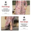 jjmakro Women's Casual Printed Lapel Dress. 