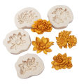 1Pc Peony Sunflower Lotus Silicone Molds Chinese Rose Flower Mould DIY Chocolate Candy Cake Fondant Mold Dessert Decoration Mzea. 