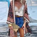 【HOT】 Long Cardigan Beach Cover Up Women Sun Protection Shirts Loose Bikini Cover Up Open Front Coat Women Beach Wear Пляжная Одежда. 