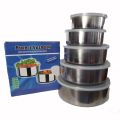 Stainless Steel Food Storage Bowls 05 Set - Easy to carry. 