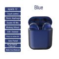 In Pods 12 Earbuds Black/blue InPods 12 Wireless Bluetooth Earphone with mic Headphones For Android i12 inpods Smart Touch With Charging Box. 