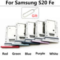 New For Samsung S21 S20 Plus Ultra Fe Dual SIM Card Slot SD Card Tray Holder Adapter Replacement Spare Parts. 