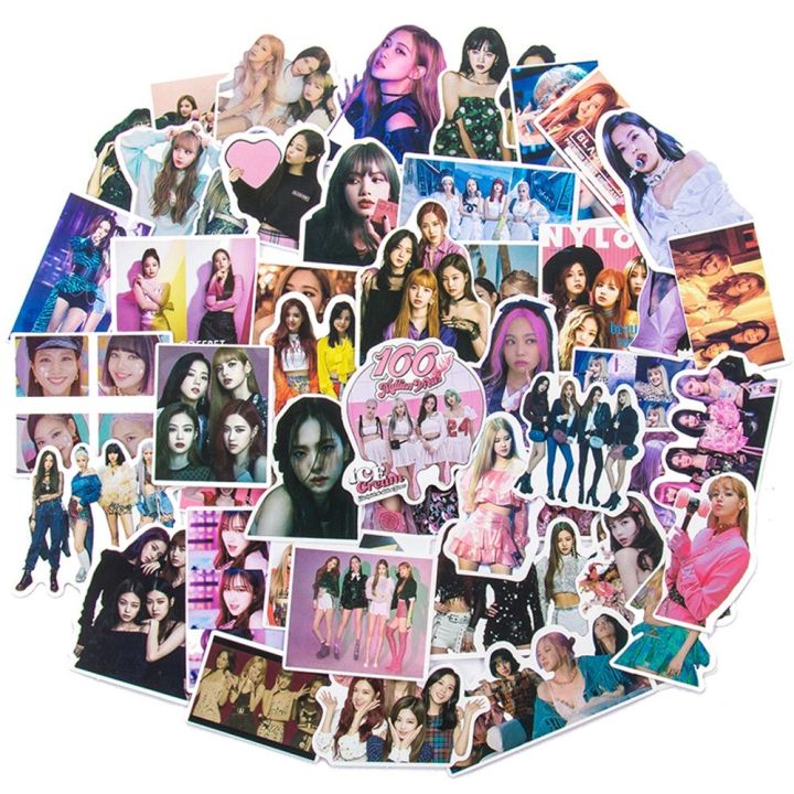 Blackpink 30 Pcs Stickers Set Not Repeated Stickers Lisa Jenny Jisoo & Rose Sticker Card Pack