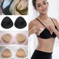 1 Pair of Silicone Foam Sponges Comfortable Triangular Bra Pads Inserts / Removable Push Up Bra Pads for Women Bikini, Tops, Sports Bra, Swimsuit. 