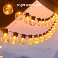 Auoyo LED String Lights Solar Camping Bulb String Outdoor String Lights Garden Decoration String Lights with Warm LED Bulbs for Indoor Outdoor Waterproof Patio Garden Holiday Home Wedding Party Decorations. 