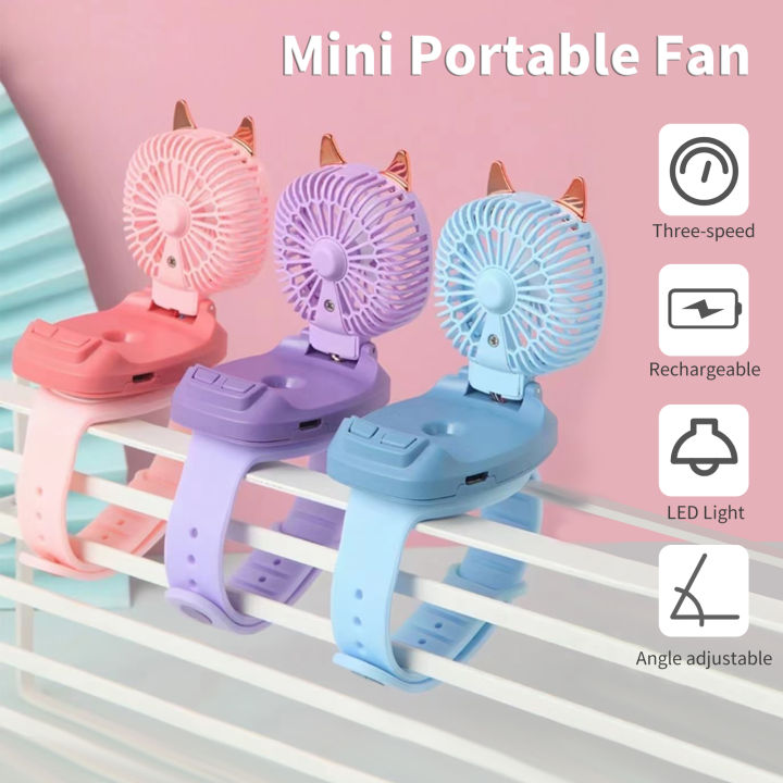 Portable%20Fan%20Mini%20Fan%20Portable%20Watch%20Fan%20with%20Comfortable%20Wrist%20Strap%20Colorful%20LED%20Light%20Three-speed%20USB%20Charging%20-%20Image%207