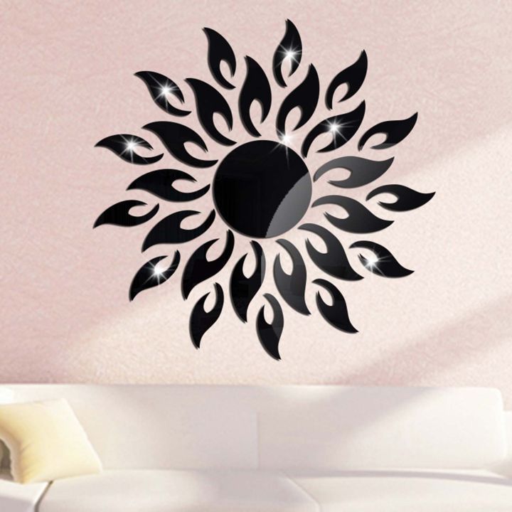 Wall%20Sticker%20Sunflower%20Shape%20Home%20Decor%20Acrylic%20Decorating%203D%20Mirror%20Background%20Ornaments%20for%20Living%20Room%20-%20Image%203