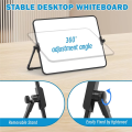 Dry Erase White Board with Stand Erasable Whiteboard with Support Desk Stable A4 Size. 