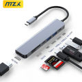 MZX 7in1 Dock Station 4K 30Hz 60Hz HDMI-Compatible USB Hub Multi-hub Type C Tipo Adapter Splitter 3 0 Docking Laptop Accessories. 