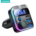 JOYROOM Bluetooth 5.3 Car FM Transmitter 48W PD QC3.0 Hands-Free Car Charger Adapter Bluetooth U Disk Dual Mics Bass HiFi Stereo. 