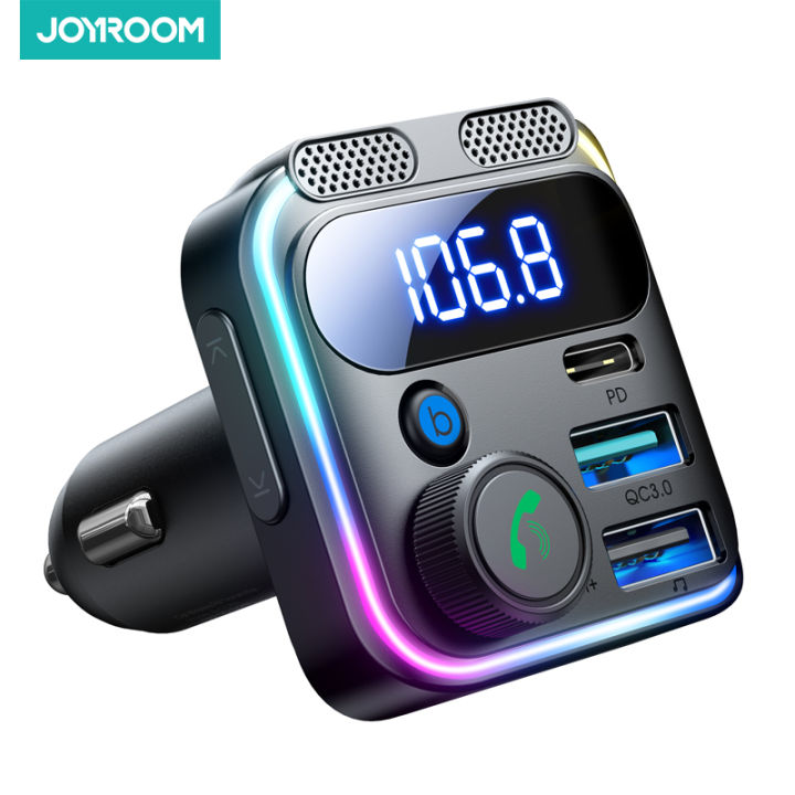 JOYROOM%20Bluetooth%205.3%20Car%20FM%20Transmitter%2048W%20PD%20QC3.0%20Hands-Free%20Car%20Charger%20Adapter%20Bluetooth%20U%20Disk%20Dual%20Mics%20Bass%20HiFi%20Stereo%20-%20Image%207