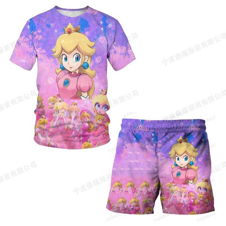 Cool%20Super%20Mario%20T-shirt%20Shorts%20Two-piece%20set%20Children's%20Clothing%20Sets%20Kids%20Boys%20Girls%20Tops%20Tee%20Mario%20Bros%20T-shirt%20Pants%20Suit%20-%20Image%203