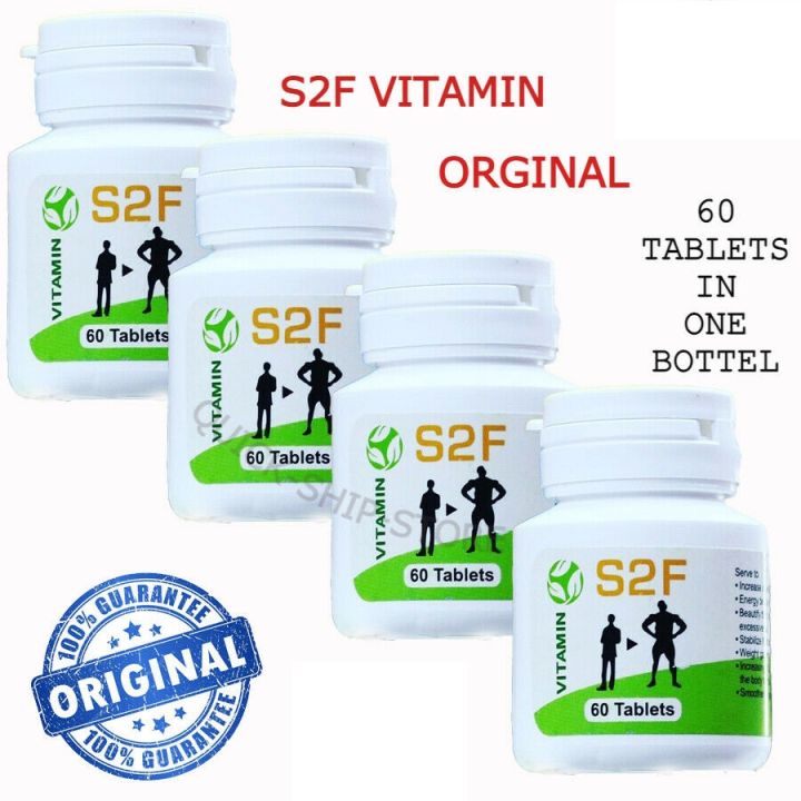 S2F Vitamin 60 Tablets Food Supplements Energy Booster Weight Appetite Gain Slimming to Fit Weight Management Capsule