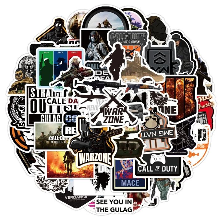 Waitz Naitz 10/30/50PCS Call of Duty、COD Game Stickers Aesthetic Laptop ...