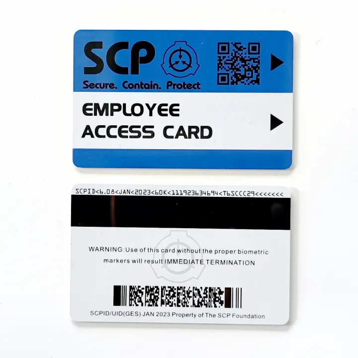 SCP%20ID%20keycard%20,scp%20secret%20foundation%20cards,Special%20Logo%20Cosplay%20Access%20Grade%20Card%20GU-2552%20-%20Image%207