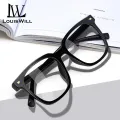 LouisWill Fashion Unisex Glasses Blue Light Blocking Glasses TR90 Vintage Style Square Frame Glasses Clear Lens Glasses Anti-fatigue Glasses Anti-blue Lens Eyes Protection Eyewear For Men Women. 
