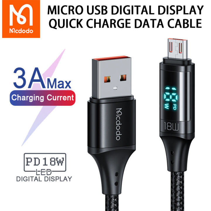 Mcdodo%20Micro%20USB%20Cable%203A%20Quick%20Charger%20For%20Redmi%20Note%205%20Pro%20Samsung%20VIVO%20OPPO%20Huawei%20Xiaomi%20Micro%20USB%20Cable%20Digital%20Display%20Data%20Cord%2018W%20Fast%20Charging%20-%20Image%208