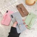 Candy color finger ring holder mobile phone holder stand push pull sticker paste universal hand band phone holder. 