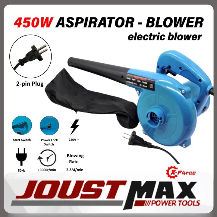 X-FORCE-WS-7 450W 220V Multifunctional Electric Hand Air Blower and Vacuum Cleaning Duster Car Dust Removal Tool