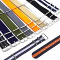 【ZIME】New Fashion Wristband Universal Nato Nylon Watch Strap Weaving Bracelet Loop Adjustable Watch Strap Band Heavy Duty 18 20/22mm. 