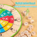 MuXiaRe Montessori Math Multiplication Board Wooden Toy Multiplication Turntable Teaching Aids Early Education Learning Math Toy for Kid. 