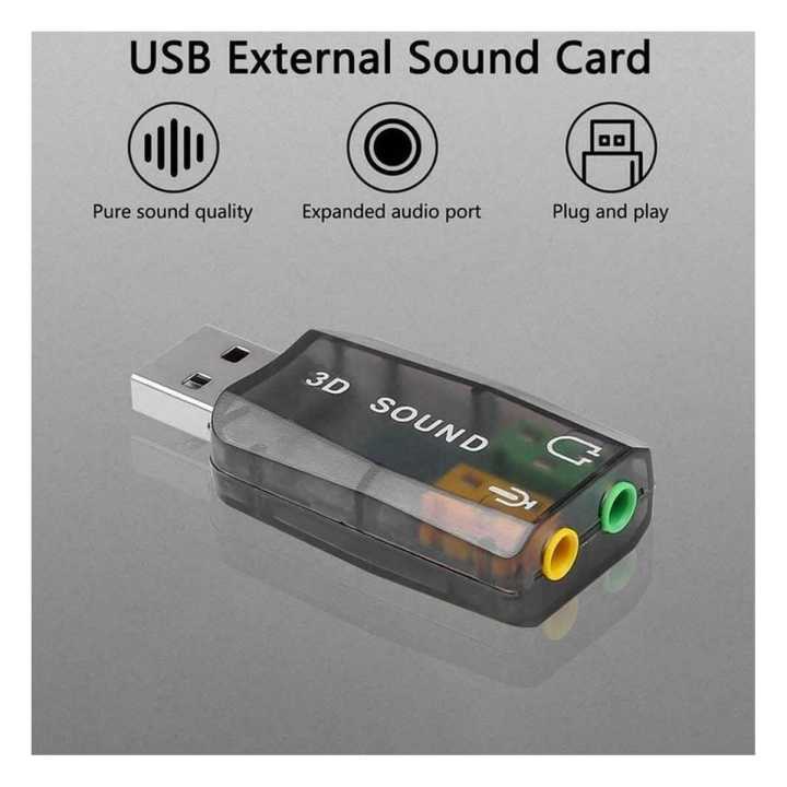 External USB Sound Card Audio Adapter Mic Speaker Audio Interface For Laptop PC
