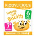 Kiddylicious Banana Soft Biscotti 7+ Months 6 x 20g (120g). 