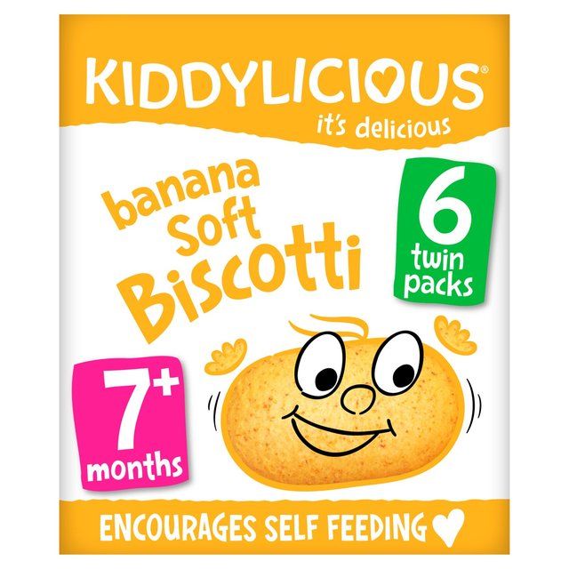 Kiddylicious Banana Soft Biscotti 7+ Months 6 x 20g (120g)