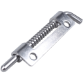 ICQURBT 6X Hardware Spring Loaded Metal Security Barrel Bolt Latch 3.5 Inch Long Silver Tone. 